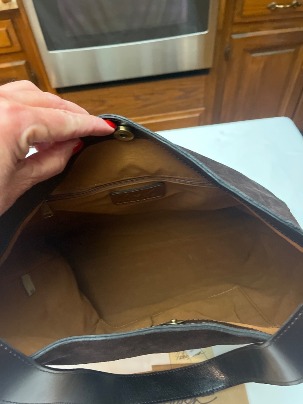 NWT Patricia Nash Dark Brown Suede Prairie Hobo Bag. NWT. - Picture 10 of 15